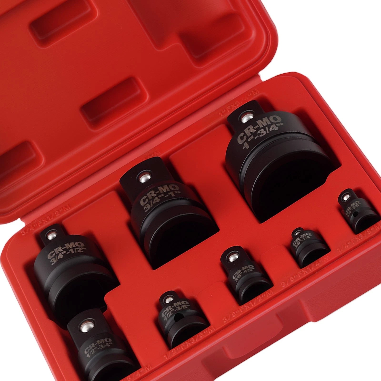 8pcs Impact Reducer Set 1/4-1in Socket Adapter Drive CR-MO Steel