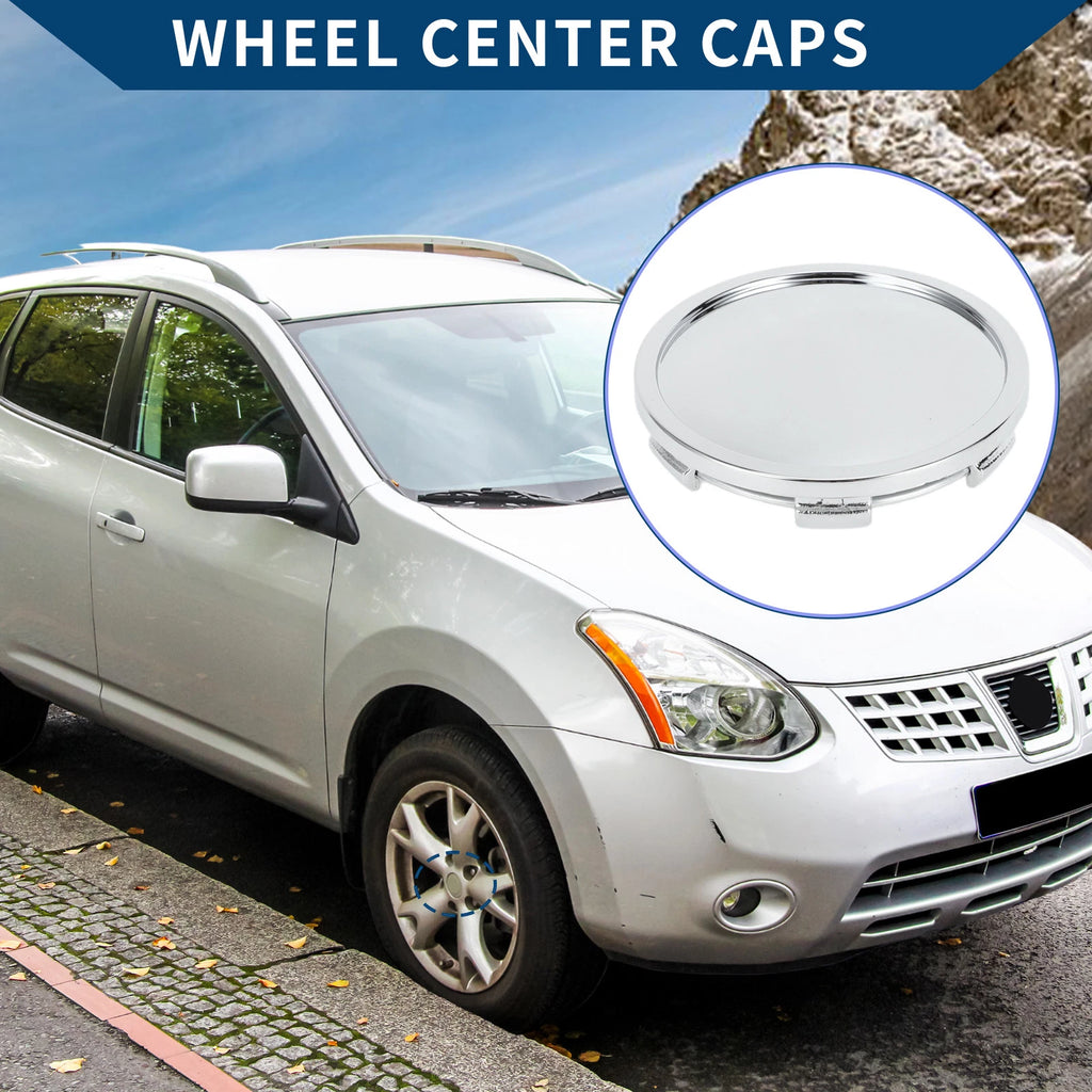 Wheel Center Cap for OD: 65mm Silver Tone