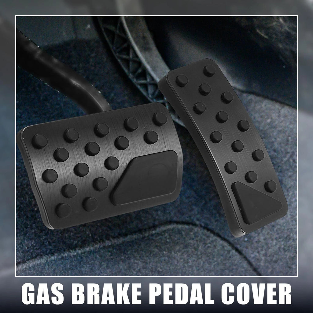 Brake Pedal Pad and Accelerator Cover Set for Jeep (2011–2021) Black