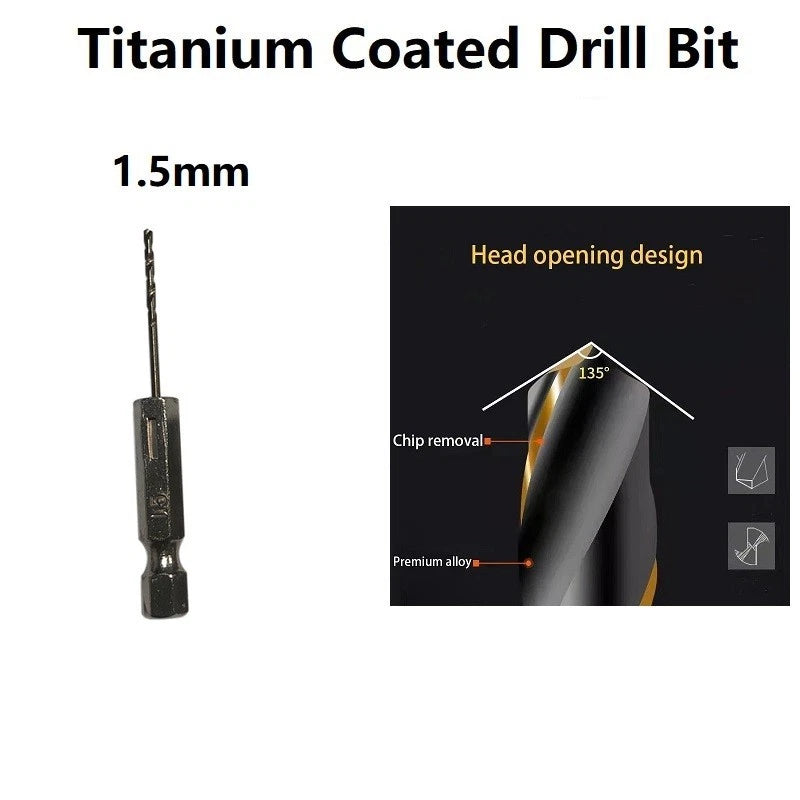 1Pcs HSS Drill Bit for Aluminium Wood 1/4" Hex Shank