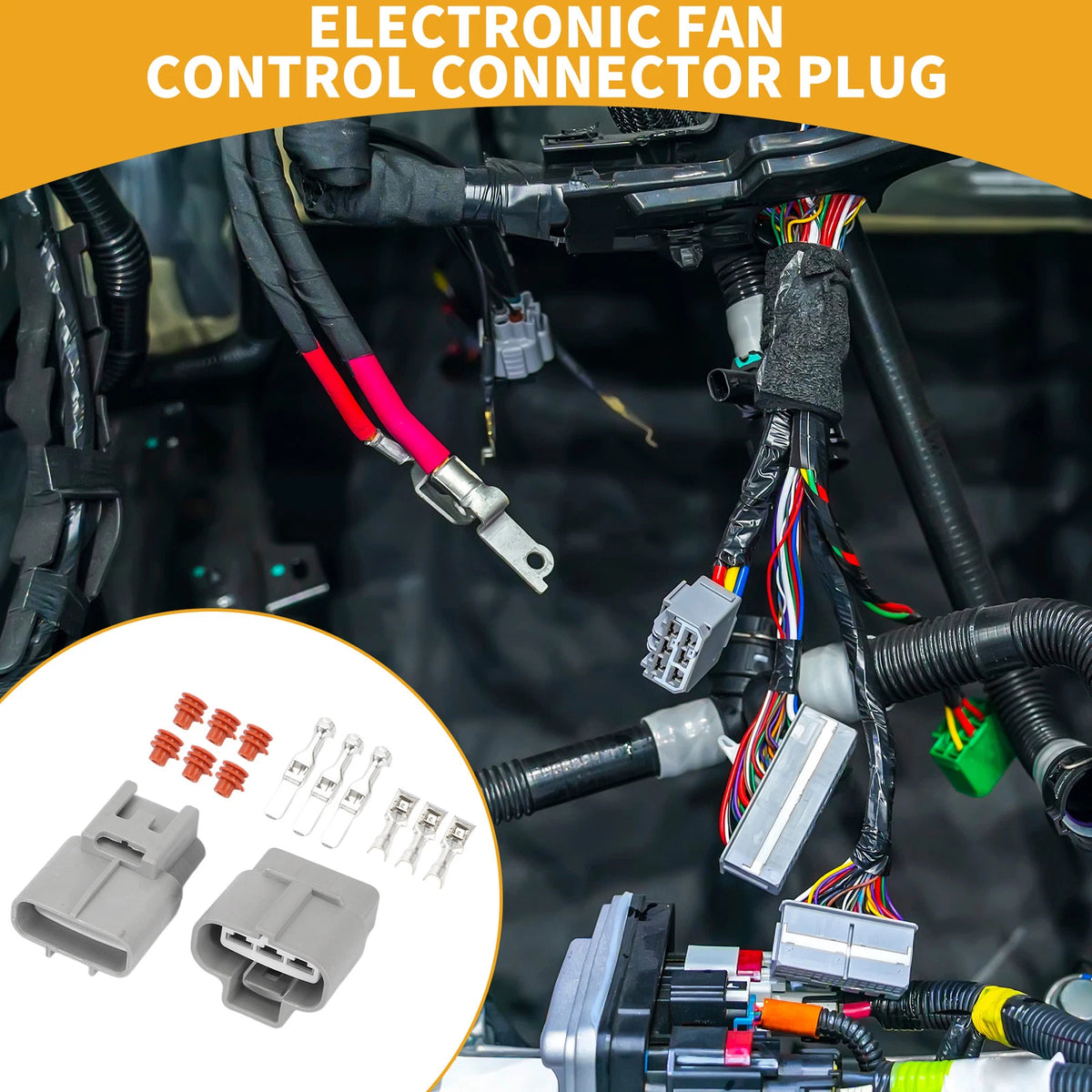 3 Pin Electronic Fan Control Connector Plug for Toyota