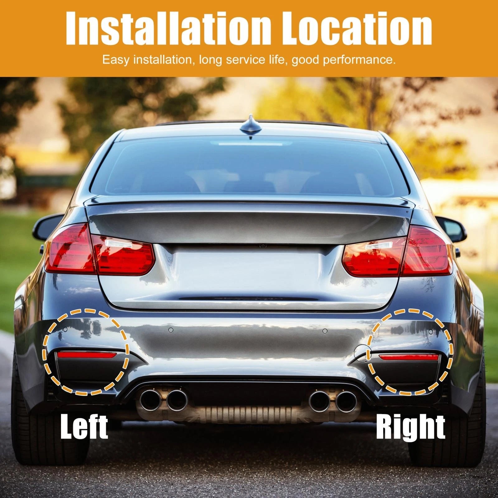 Rear Bumper Reflectors Pair Replacement for BMW X5 (2014–2018)