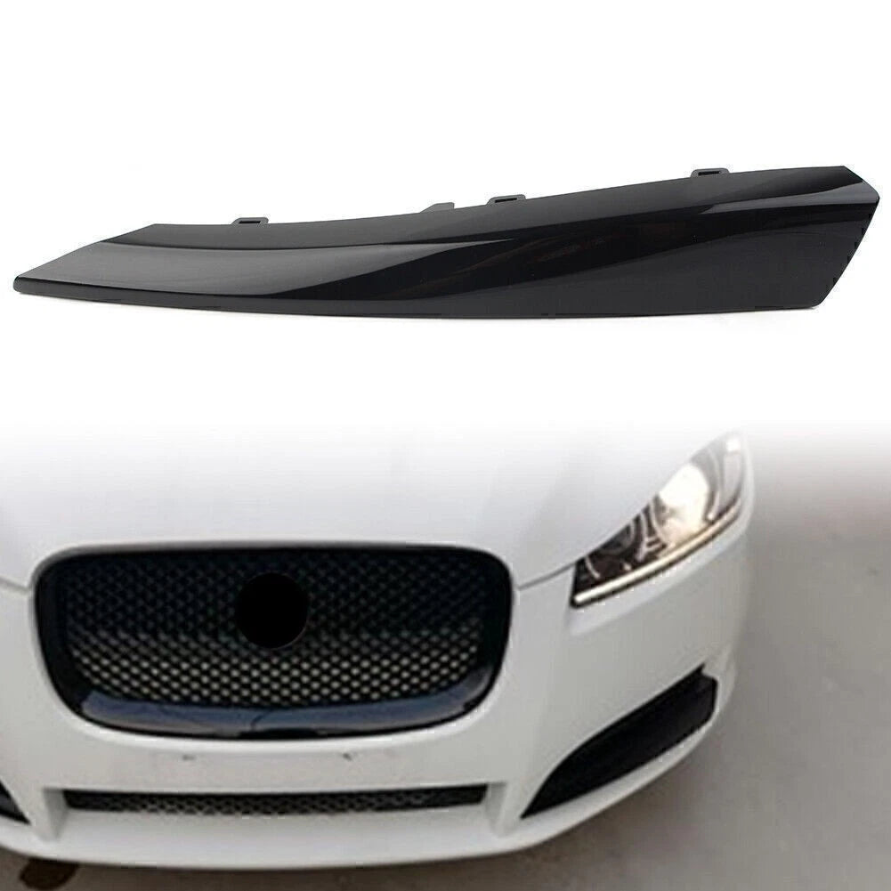 Front Left Bumper Grille Insert Cover Trim for Jaguar XF (2012–2015) Black