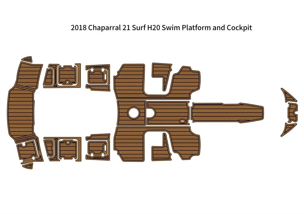 EVA Foam Teak Flooring Pad for Chaparral 21 Surf (2018)