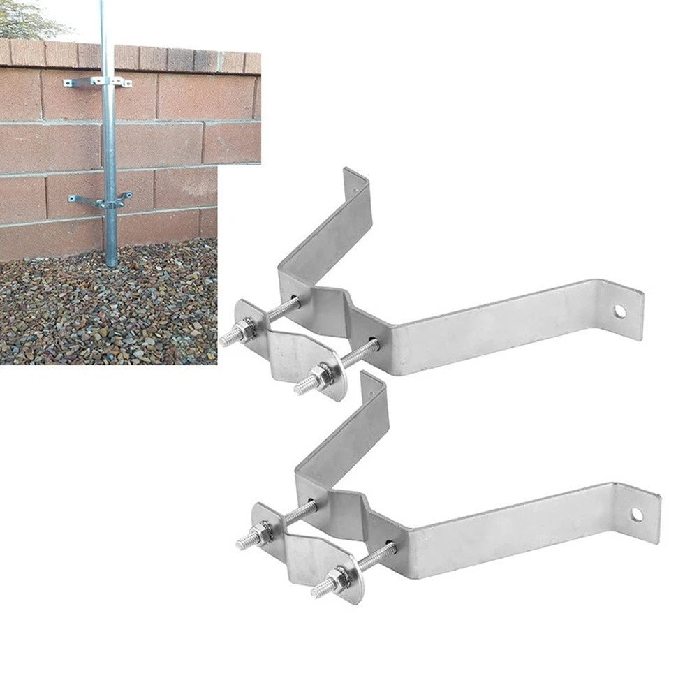 Antenna Mounting Bracket for Wall Pole Chimney (Carbon Steel, Silver)