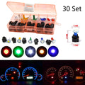 Set of 30 T5 Instrument Panel Light Bulb Socket for Car Dash LED