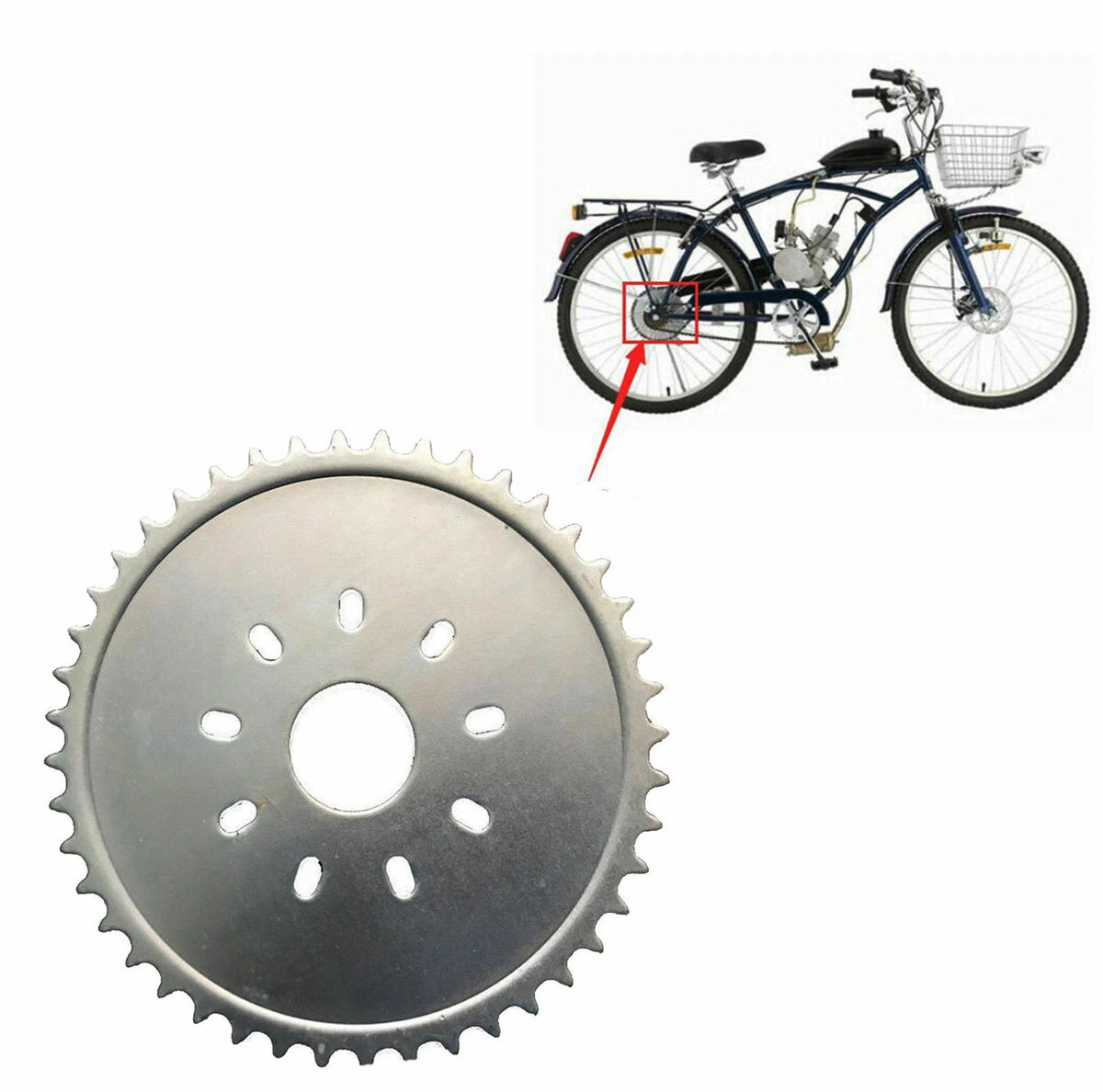44 Teeth Sprocket Chain for 49/66/70/80cc Motorized Bikes (2-Stroke)