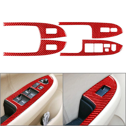Carbon Fiber Window Lift Panel Switch Cover Trim for Honda Accord (2003–2007)