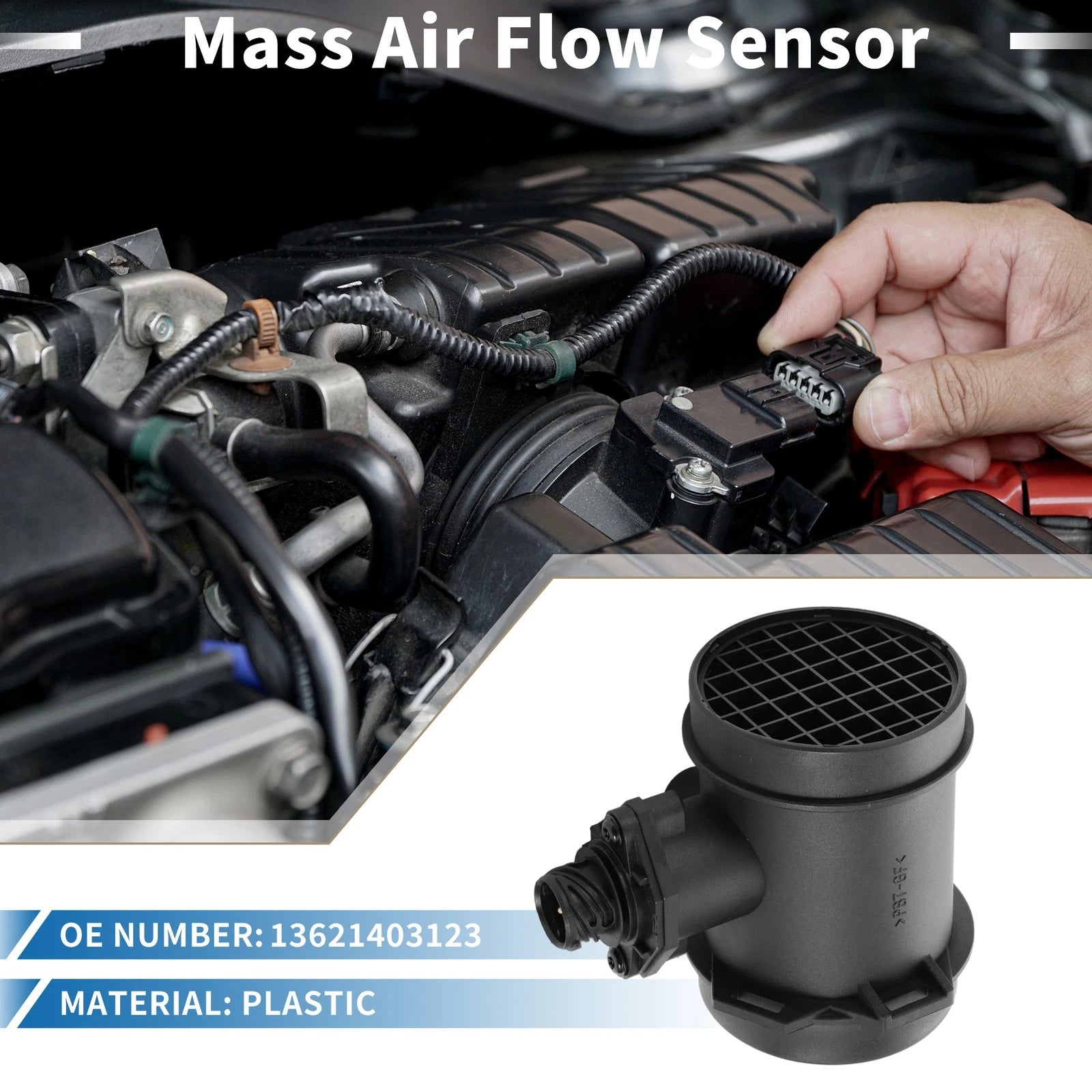 MAF Mass Air Flow Sensor Replacement for BMW 740i 740Li (1993–1998)