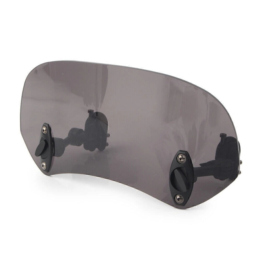 Adjustable Windshield Clip On Extension Spoiler Deflector Universal Smoke