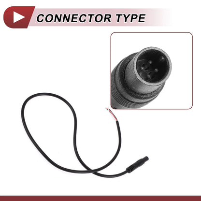 Set of 2 Reverse Rear View Parking Camera Video Cables 4Pin Male 0.5m