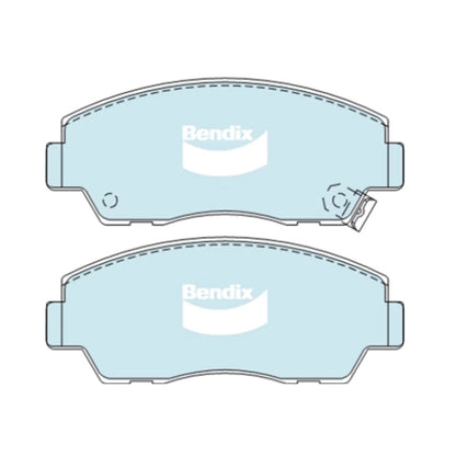 Set of 4 Bendix Front Disc Brake Pads for Mazda B2200 UF (1985–1996)