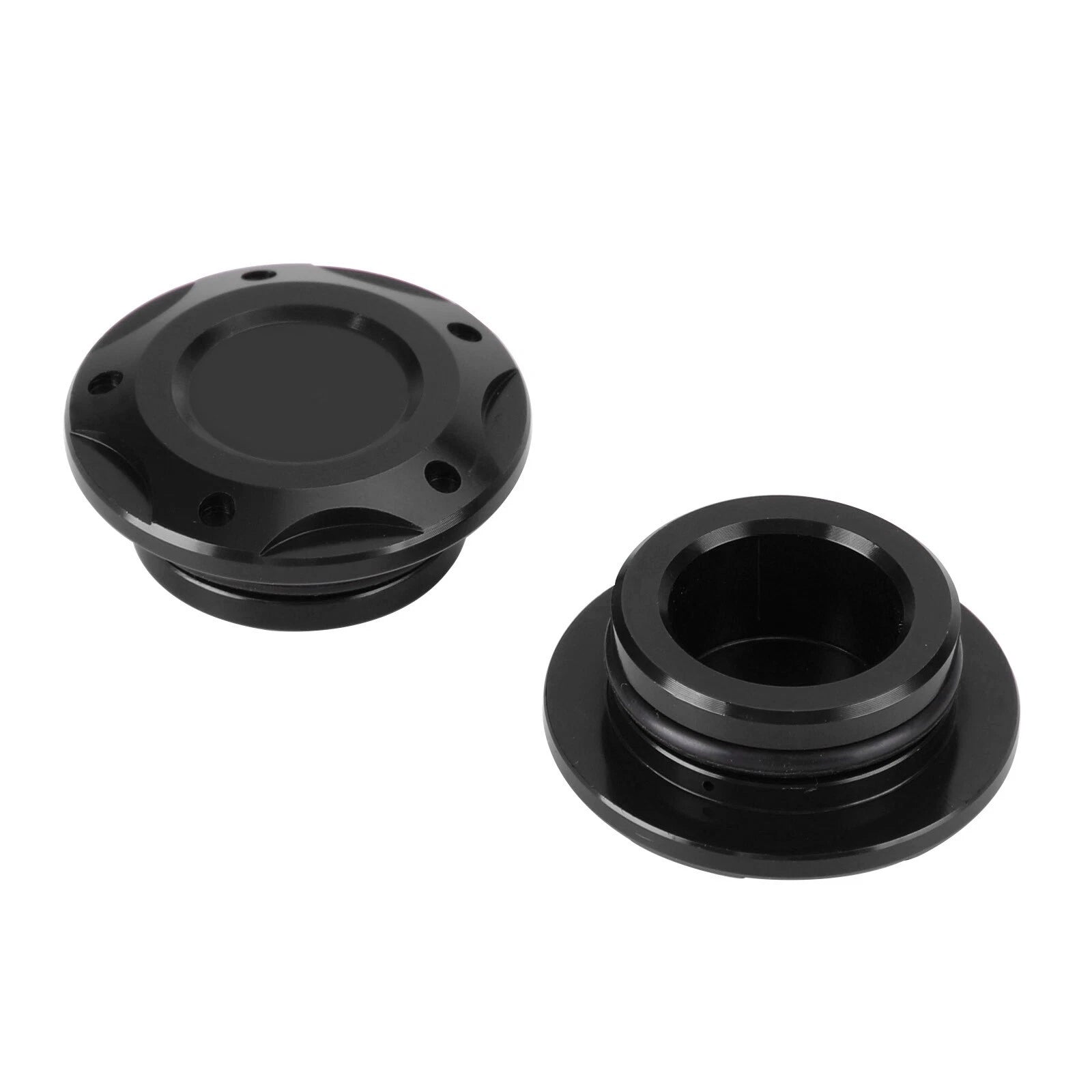 Aluminum Black Frame Hole Caps Plug Cover for Yamaha YZF-R3 R25 MT03 MT25 (2015–2023)