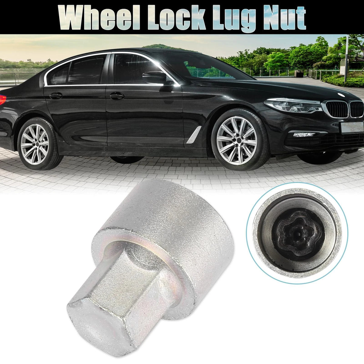 Wheel Lock Lug Nut Key for BMW 3 Series 5 Series 7 Series (2006–2018)