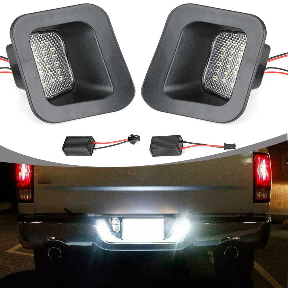 6000K LED License Plate Lights for Dodge Ram 1500 2500 3500 (2003–2018)