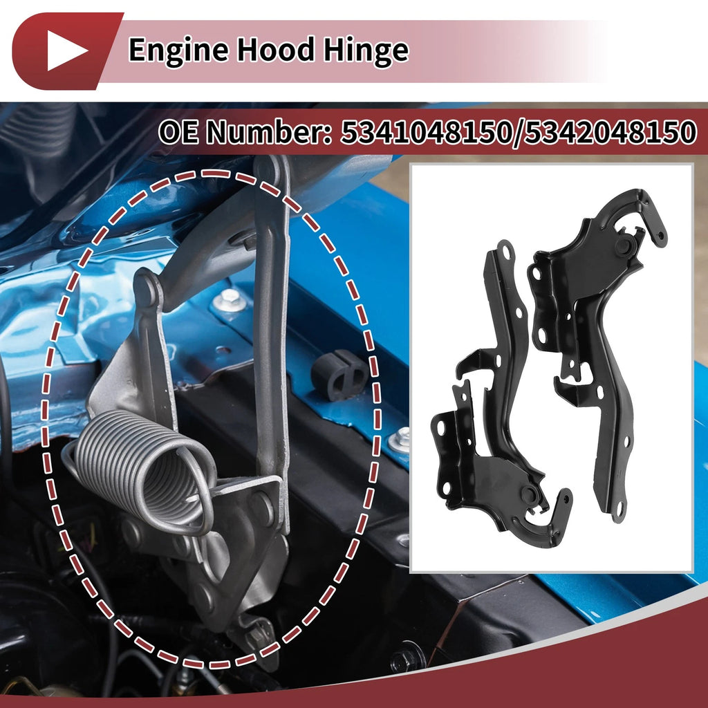 Hood Hinge Bracket Replacement for Lexus RX350 2016–2022 Front 1 Pair