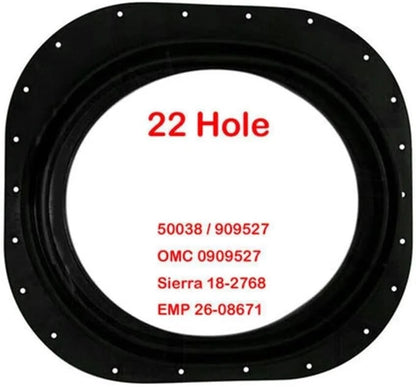 Seal Transom Boot for OMC Stringer 1978–1986 (22 Hole, Rubber, 909527)