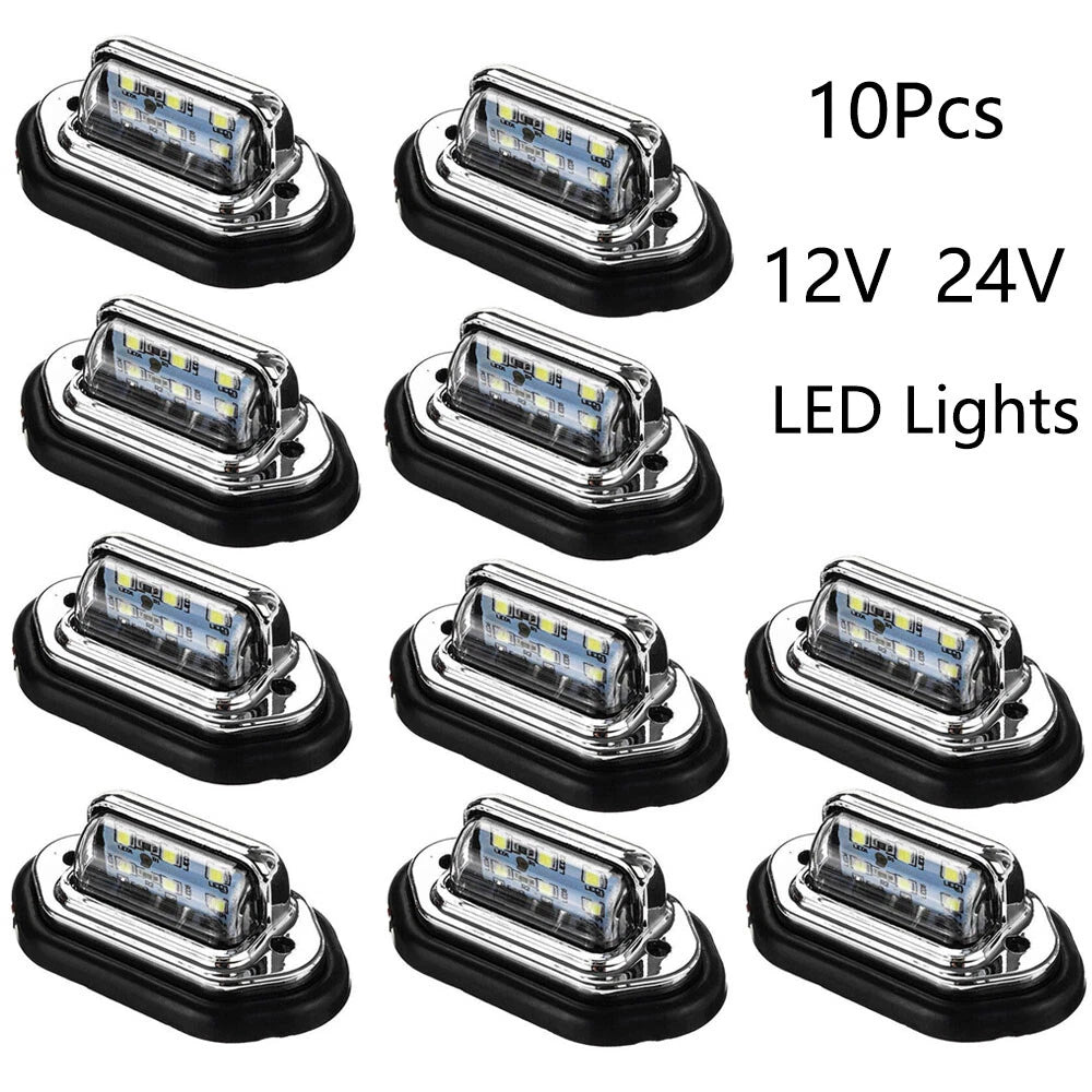 10X LED License Plate Light for Universal Fit Truck Trailer Car Caravan