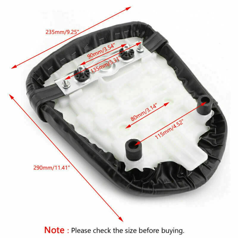 Rear Passenger Seat Pillion Cushion for Suzuki GSX-R 600 750 (2006–2007)