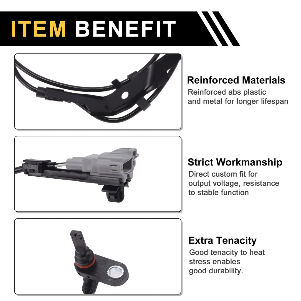 ABS Wheel Speed Sensor Right Rear Replacement for Toyota Hilux (2010–2015)