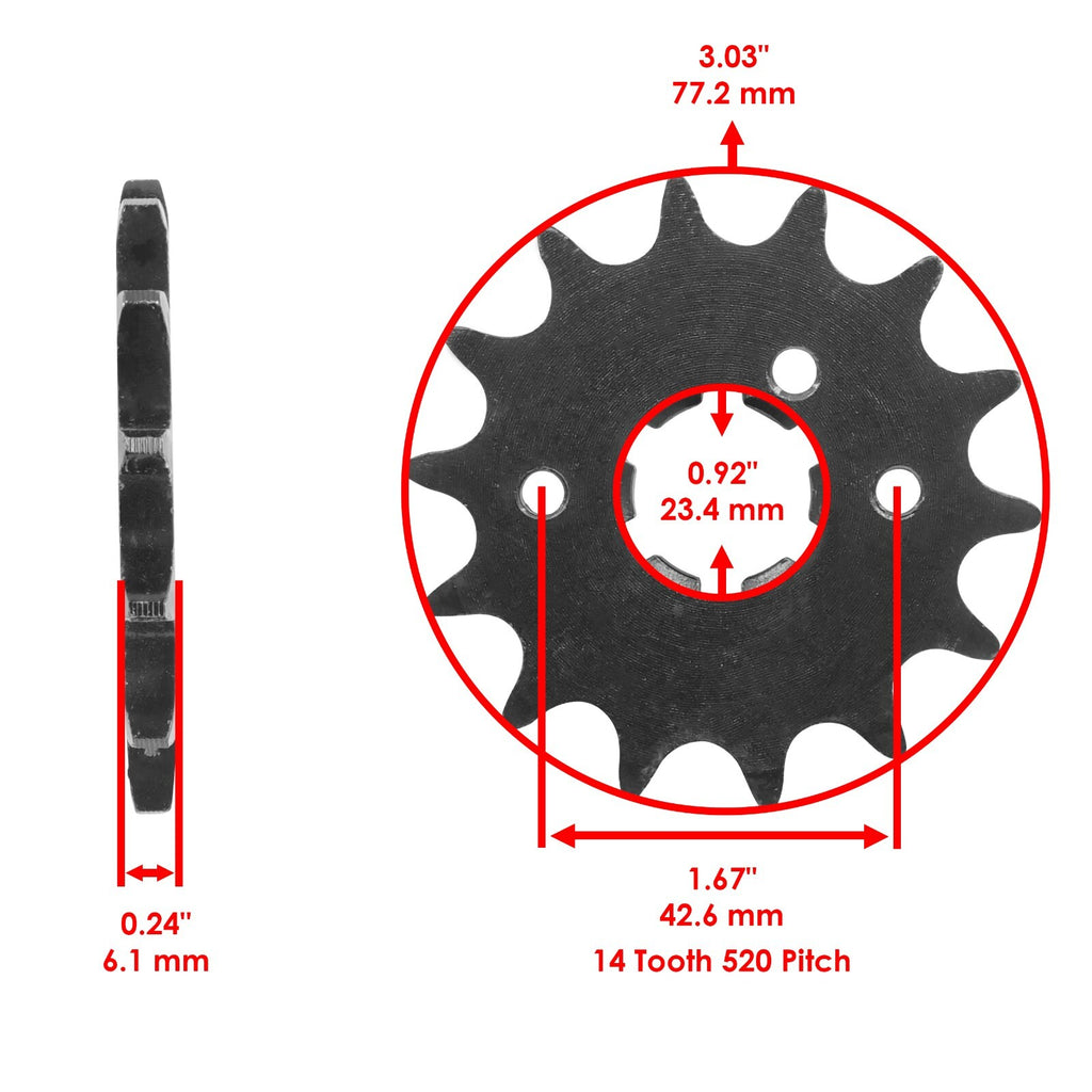 Drive Chain and Sprocket Kit Replacement for Yamaha Banshee 350 YFZ350 (1989–2006)