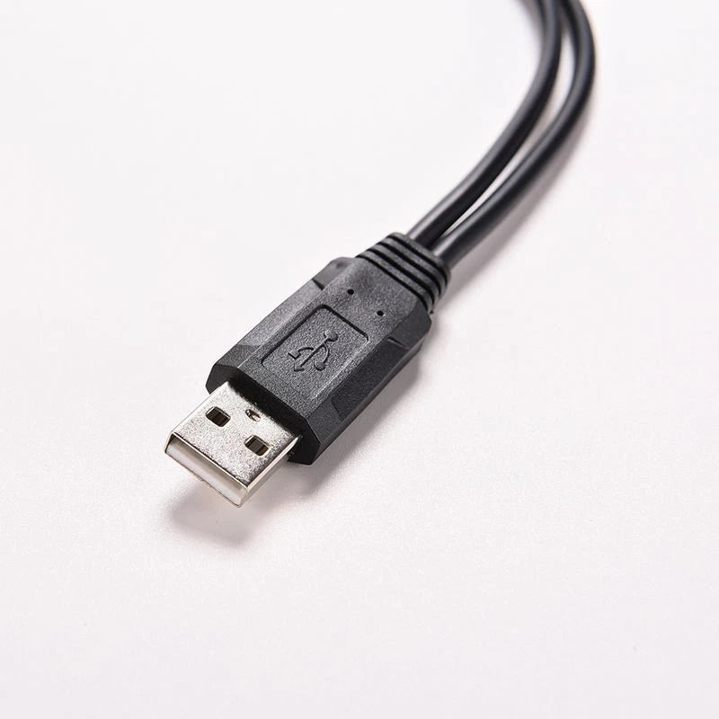 USB Y Splitter Cable Connector for Dual USB Female Jack (2.0A)