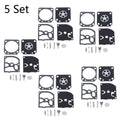 Set of 5 Carburetor Gasket Kit for ZAMA RB-129 C1M-W26A C1M-W26B C1M-W26C