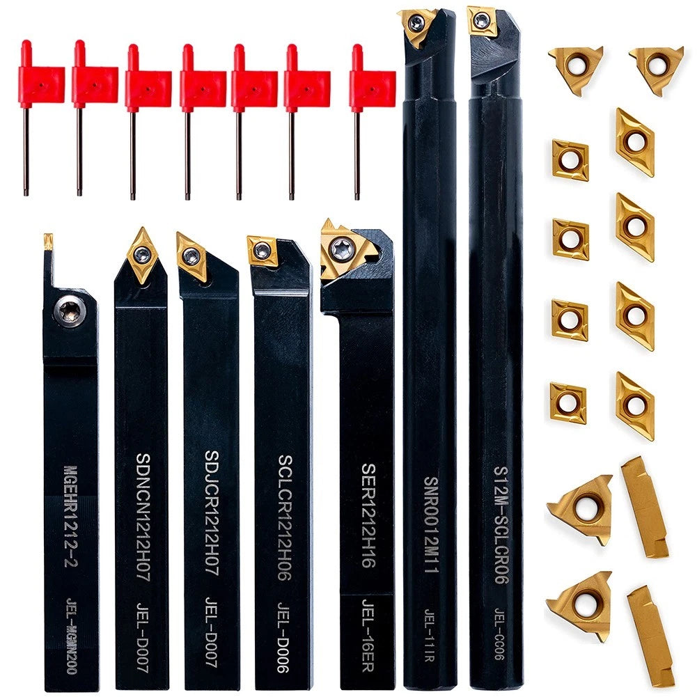 Carbide Insert Set of 21pcs for Lathe Tools