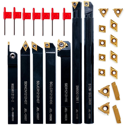 Carbide Insert Set of 21pcs for Lathe Tools