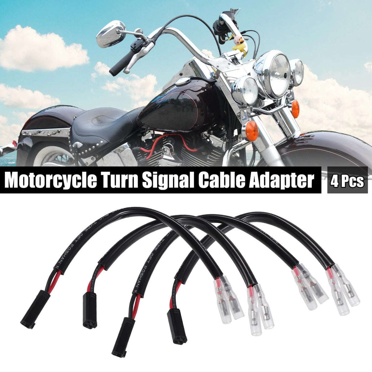 Set of 4 Turn Signal Wiring Adapter Connectors for Suzuki