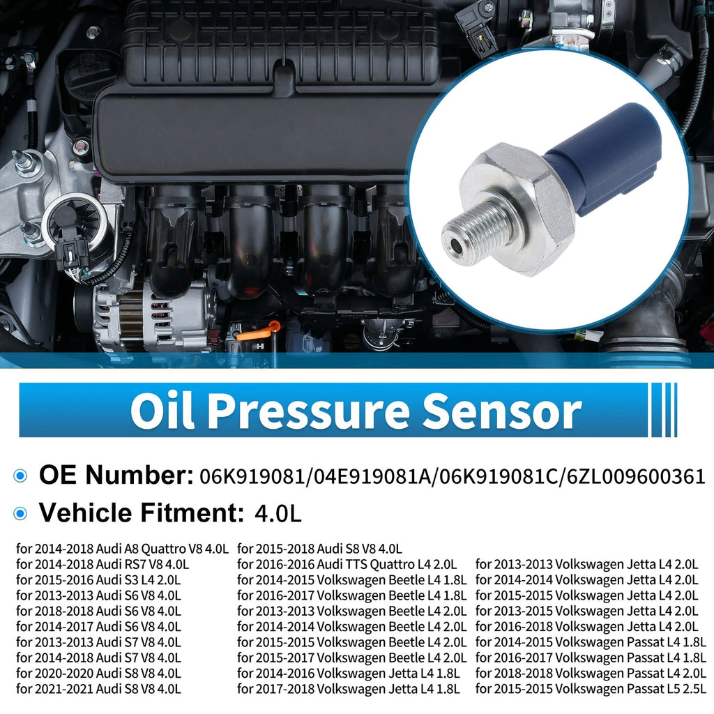Engine Oil Pressure Sensor Replacement for Audi A8 Quattro V8 (2014–2018)