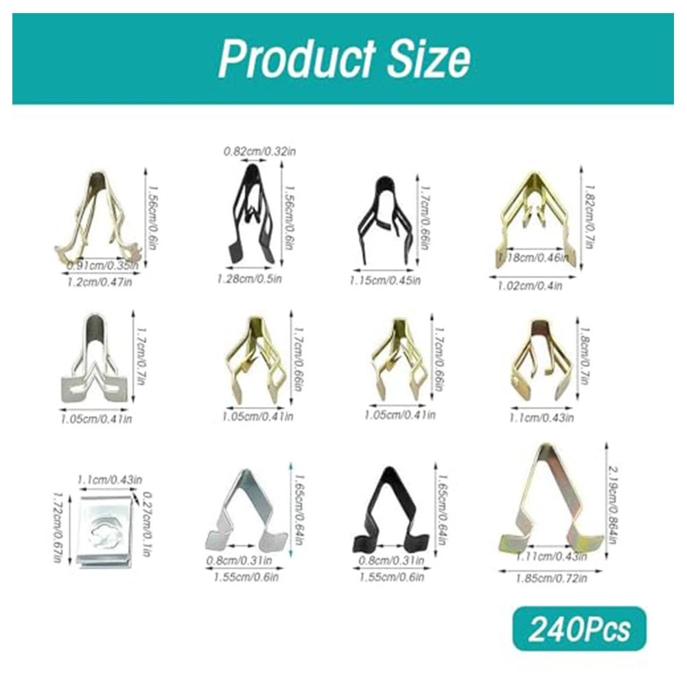 2X Metal Clips for Boot Trim for