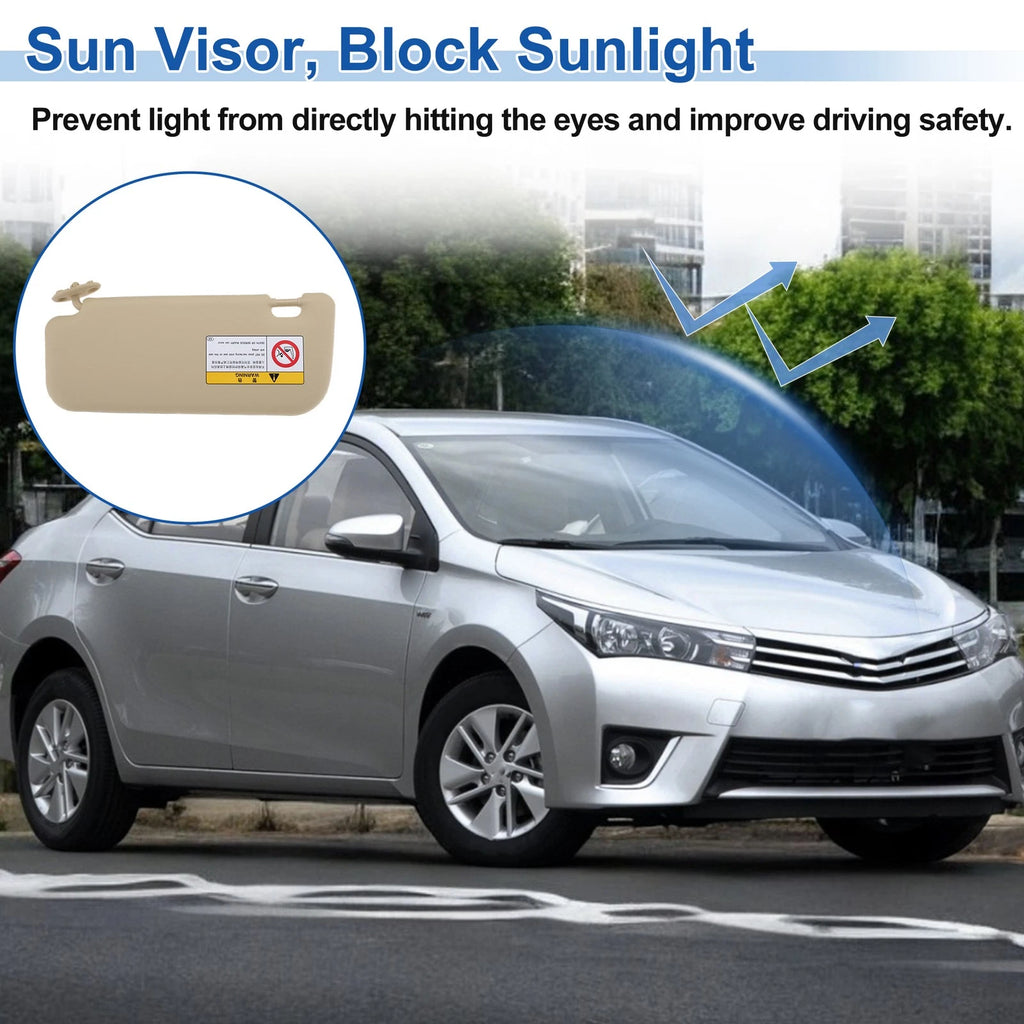 Right Side Sun Visor Replacement for Toyota Corolla (2014–2018) Beige