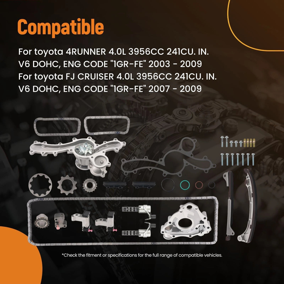 Engine Timing Chain Kit for Toyota Tundra 4.0L (2005–2010) 15115-0P010