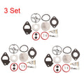 Set of 3 Carburetor Rebuild Kits for B & S Craftsman Nikki (796184, 698787)