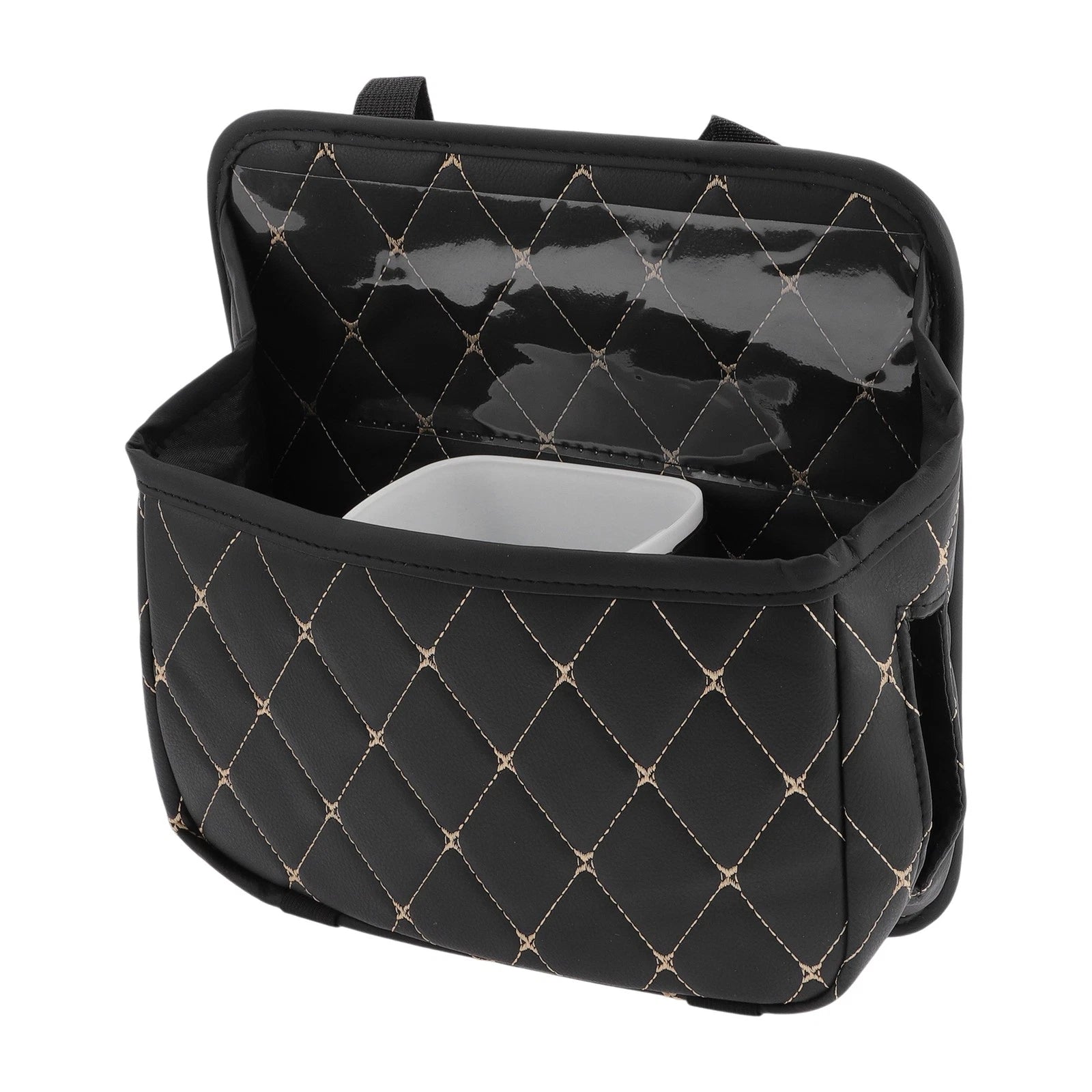 Car Trash Can for Universal Use (Foldable, Portable, Black)
