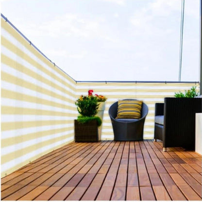 UV Resistant Striped Balcony Net for Privacy Sun Blocking