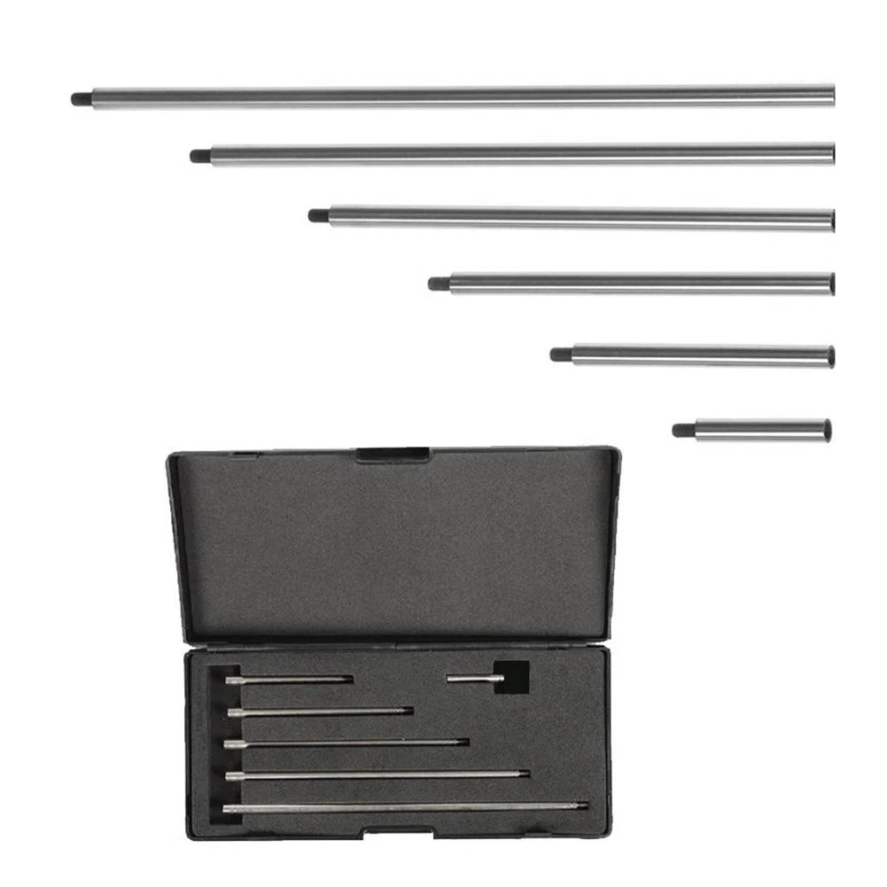 6-Piece Dial Indicator Extension Rod Kit 25mm to 152mm for Automotive Use