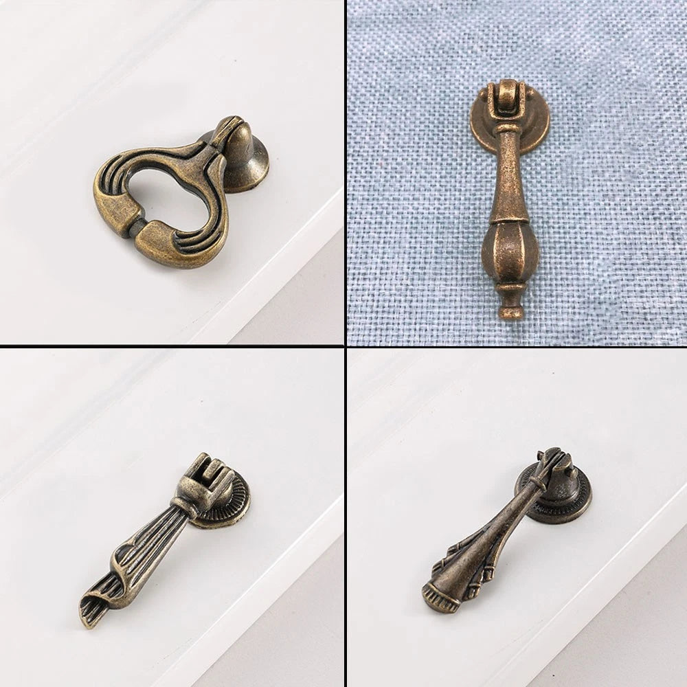 Set of 10 Vintage Drawer Knobs for Cabinet Door Pulls