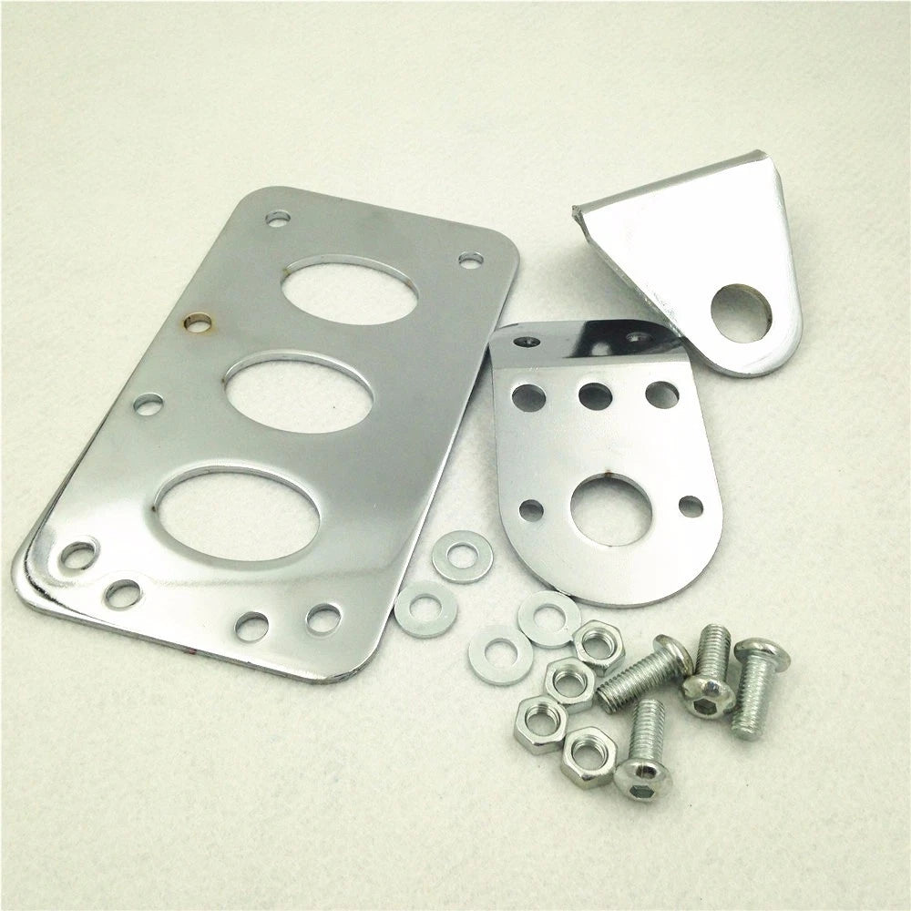Chrome Vertical Side Mount License Plate Bracket for H-D Bobber Chopper