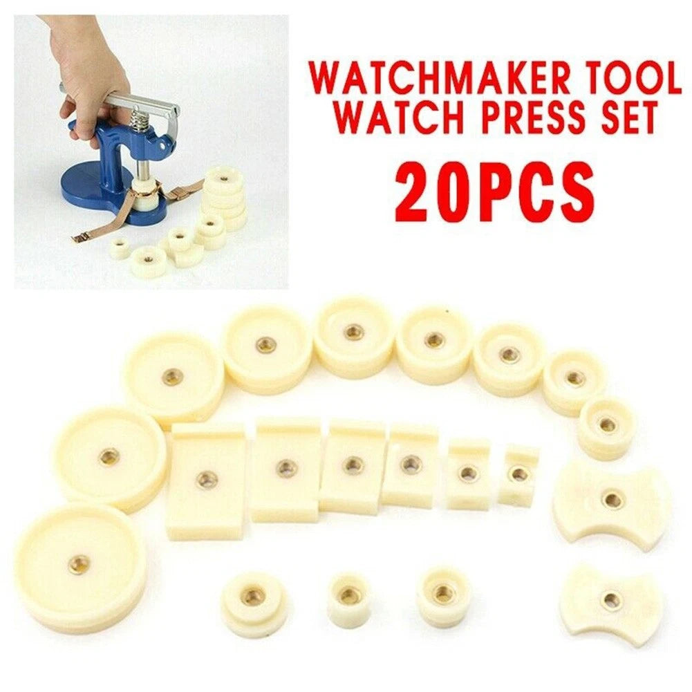 20Pcs Watch Press Tools for Back Case Closure and Crystal Repair