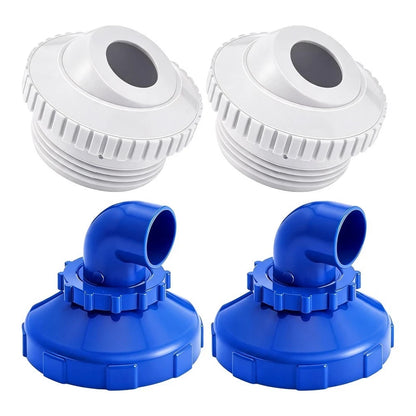 Set of 4 Pool Return Jet Nozzles for Intex Pools (3/4 Inch Opening)