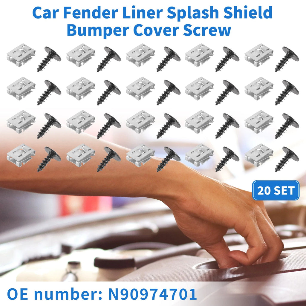 Fender Liner Splash Shield Bumper Cover Screw Set for VW Alltrack (2017–2019)