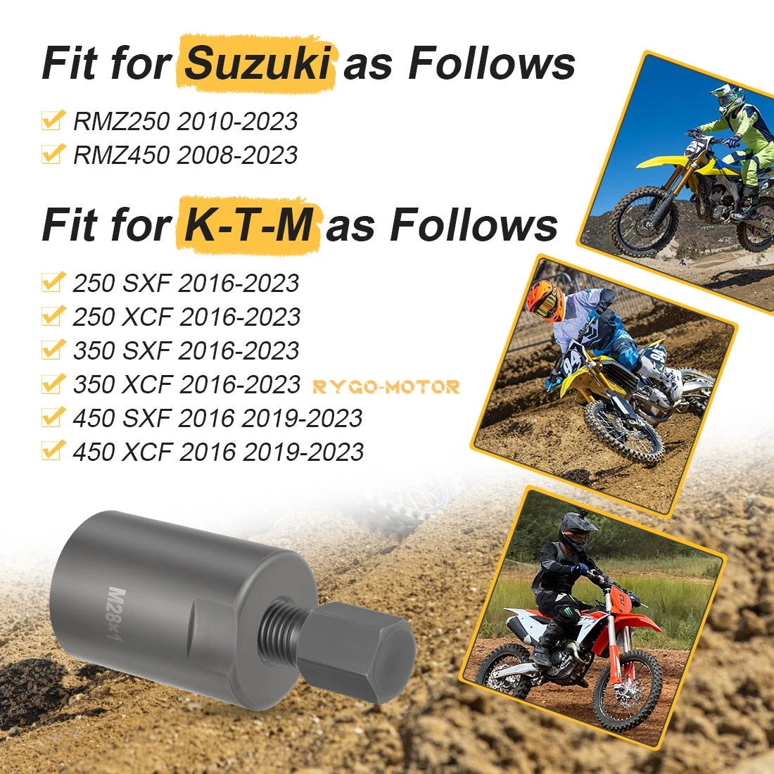 Flywheel Puller Remover Tool for Suzuki RMZ250 RMZ450, KTM 250 350 450 SXF XCF