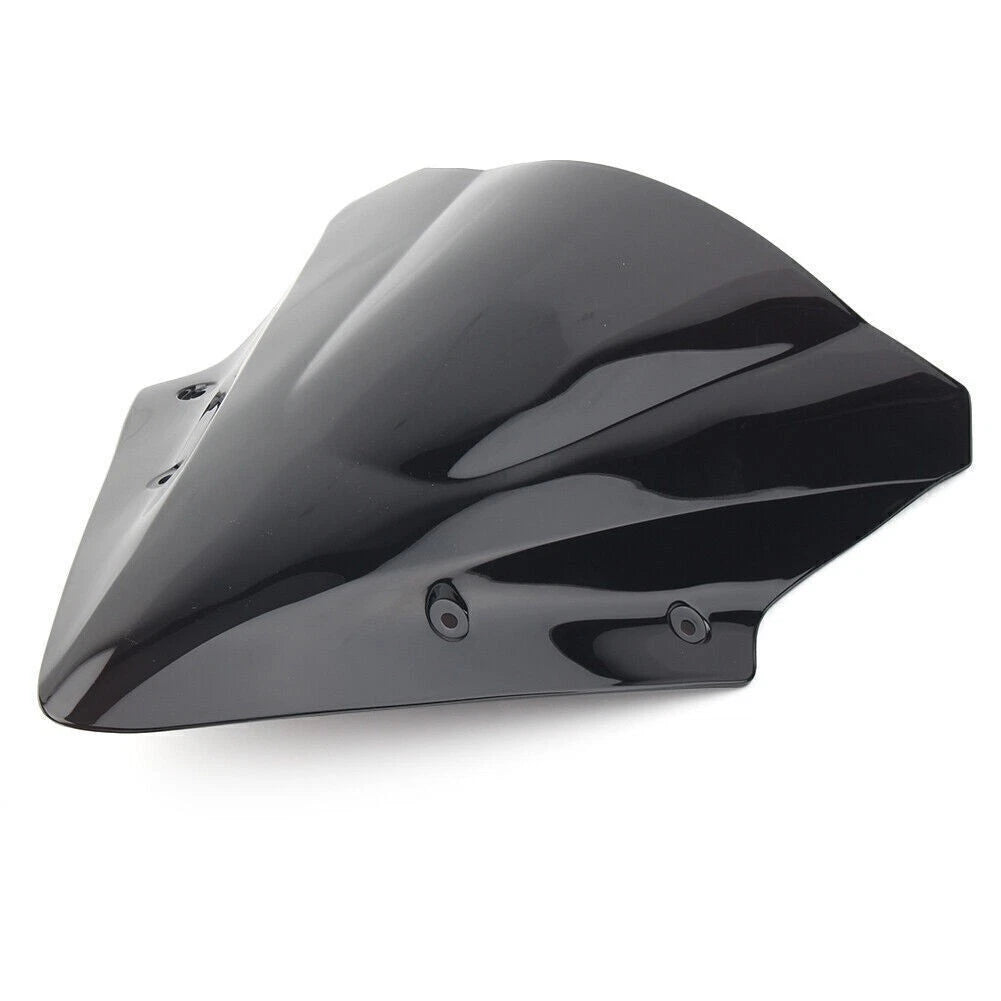Fit Kawasaki Ninja 650 EX650 ER6F 17 -19 Dual Bubble Windscreen Windshield Black