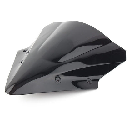 Fit Kawasaki Ninja 650 EX650 ER6F 17 -19 Dual Bubble Windscreen Windshield Black