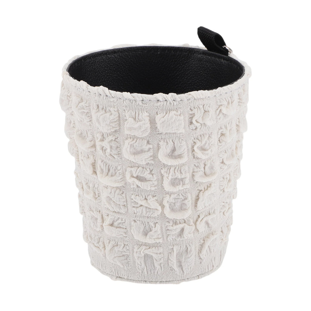Car Trash Can for Universal Fit (1 Pc) - Hook Hanging Cotton Bin White