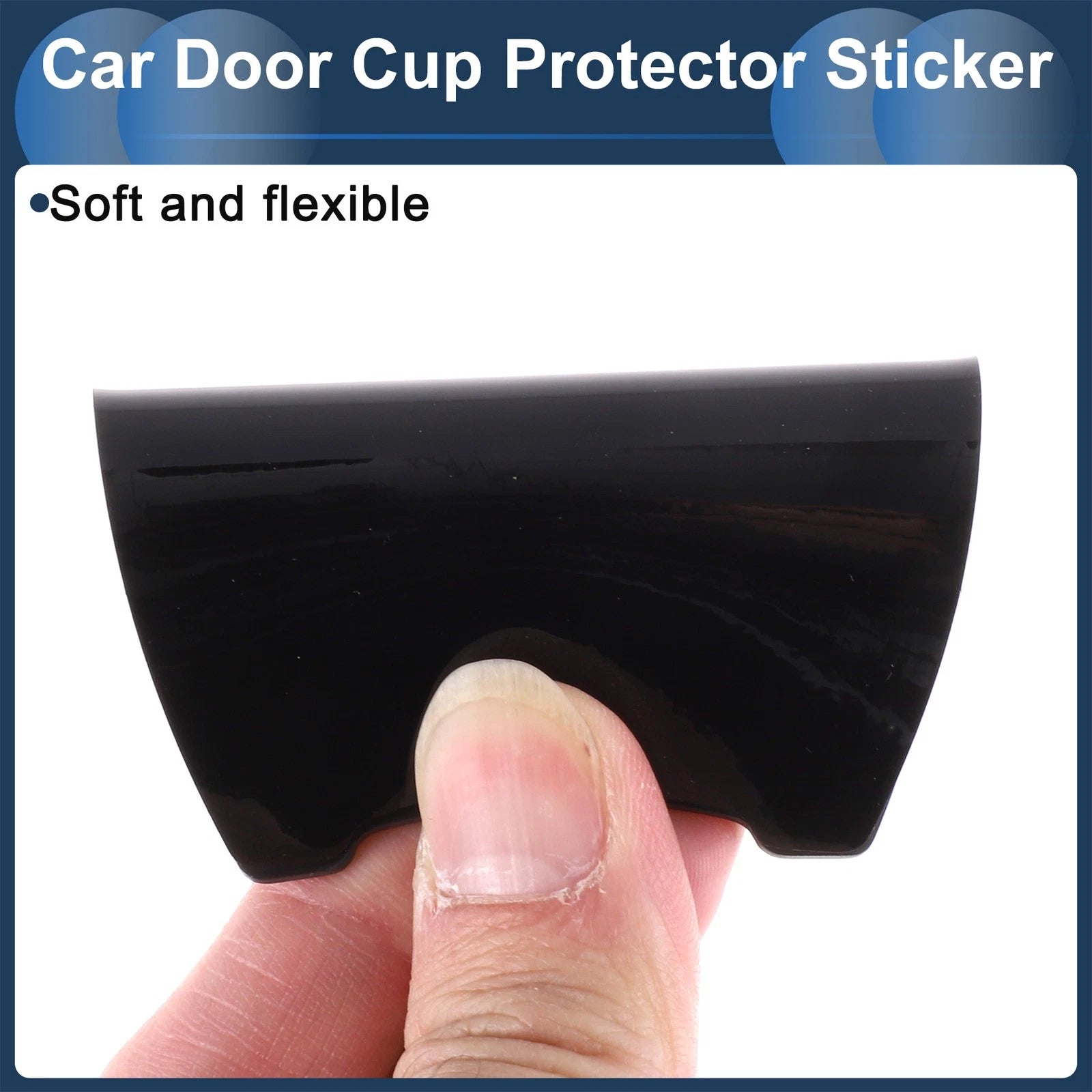 Car Door Handle Scratch Protector for (68x85mm, Black)