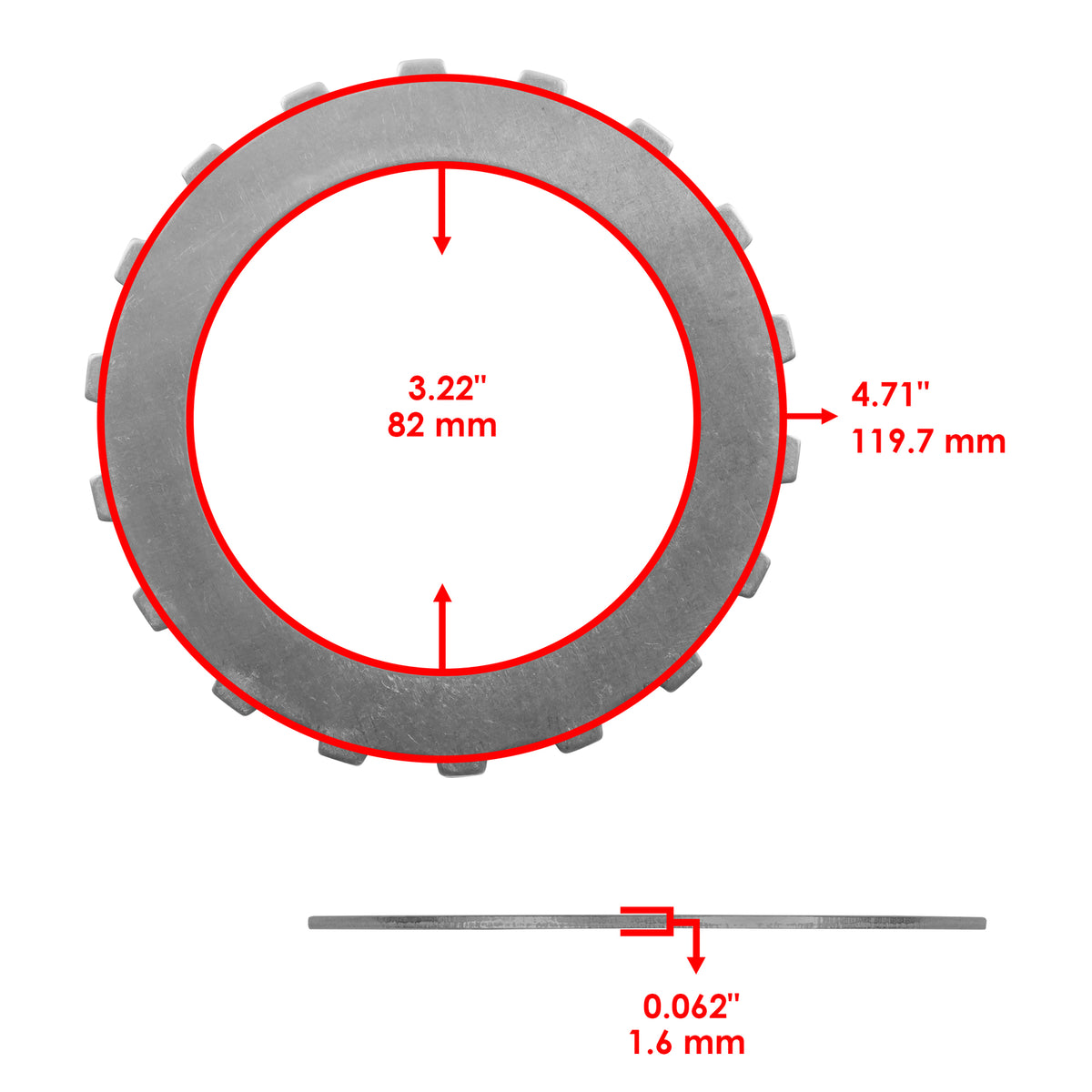 Clutch Friction Plates Kit for Honda Foreman Rubicon 500 TRX520 (2009–2023)