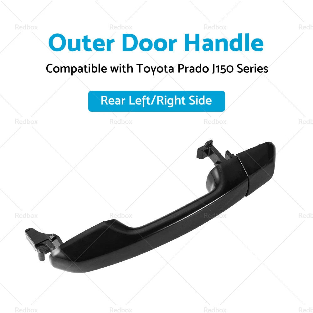 Rear Outer Door Handle Set for Toyota Prado J150 (2009–2020) - Black